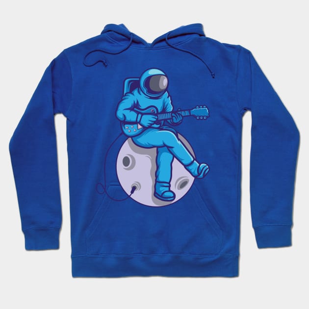 astronaut playing guitar 5 Hoodie by whodi sease